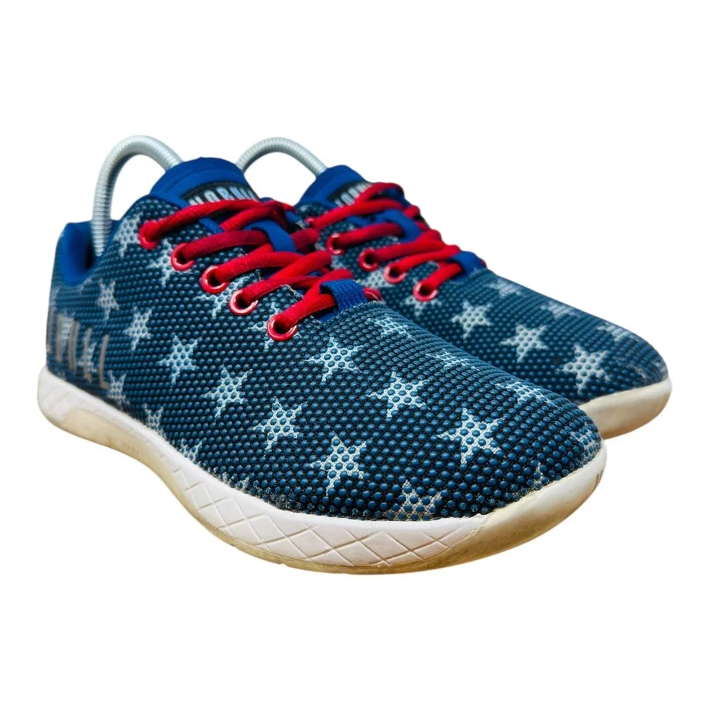 NOBULL Blue Star-Pattern Sneakers with Red Laces - Picture 3 of 15
